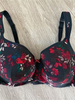 Cacique lightly lined balconette floral bra 42DD